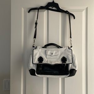 NWOT Rebecca Minkoff Genuine Leather Snakeskin Top Handle Crossbody Flap Bag